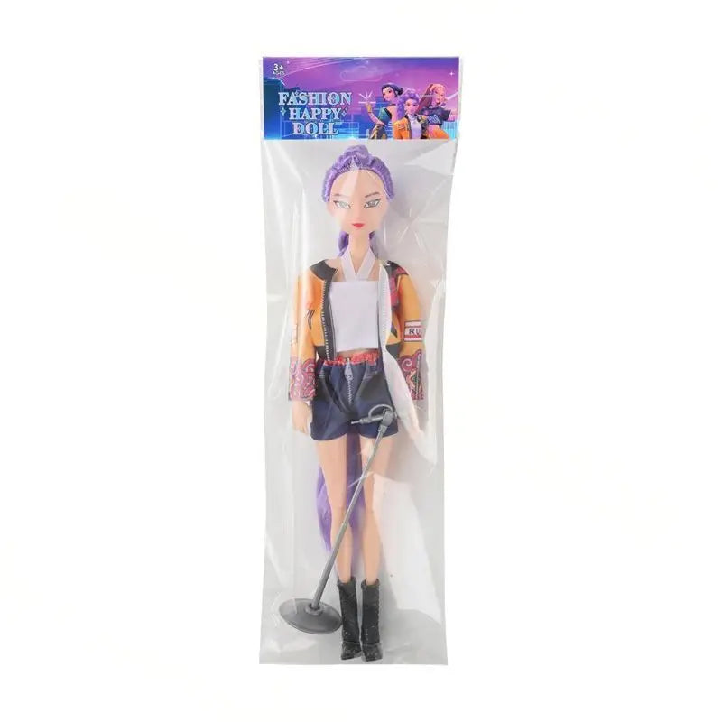 Fashion Music Toys Dolls Female Singer Group Woman With Blue Pink Purple Hair Fast Shipping Things For Collection DIY