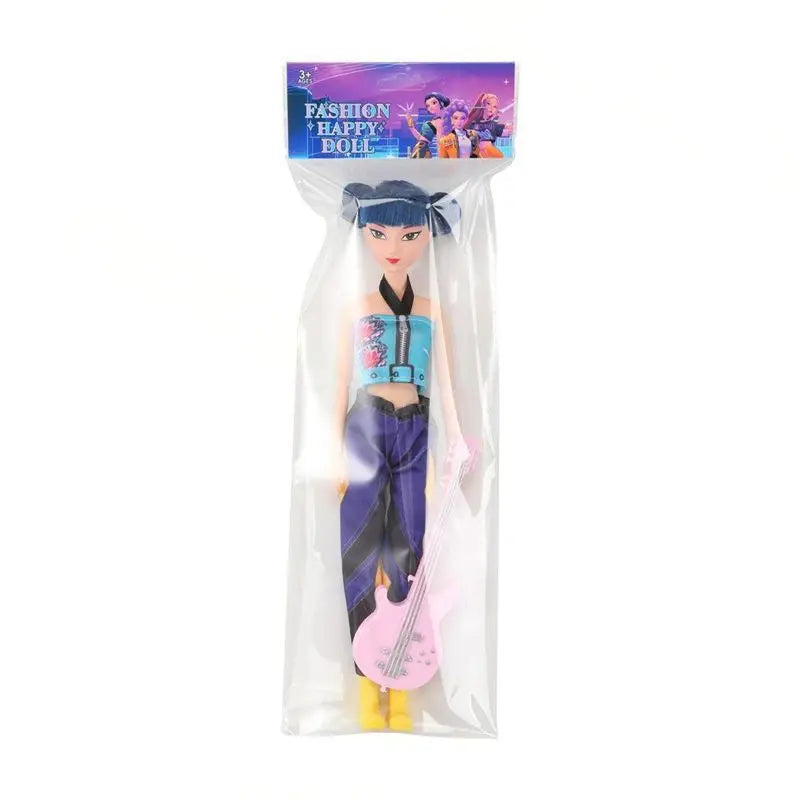 Fashion Music Toys Dolls Female Singer Group Woman With Blue Pink Purple Hair Fast Shipping Things For Collection DIY
