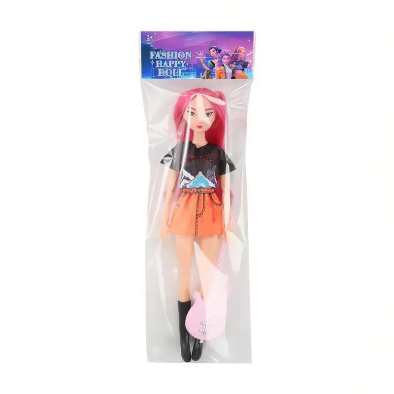 Fashion Music Toys Dolls Female Singer Group Woman With Blue Pink Purple Hair Fast Shipping Things For Collection DIY